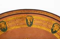 French Empire Oval Painted Tole Tray