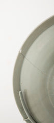 Large Chinese Celadon Shallow Bowl with Central Incised Peony Element