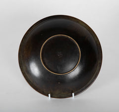 A Just Andersen Bronze Bowl with Incised Ring on Rim
