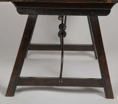 Spanish Baroque Rosewood and Tortoiseshell Inlaid Side Table