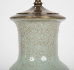 Guan Ware Baluster Form Vase now a Lamp