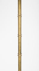 A Machined Bronze Faux Bamboo Inspired Floor lamp