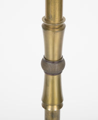 A Machined Bronze Faux Bamboo Inspired Floor lamp