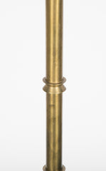 A Machined Bronze Faux Bamboo Inspired Floor lamp