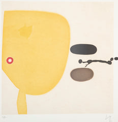 "Two Images" Etching with Colors by Victor Pasmore