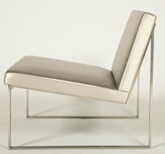 A Pair of B.2. Stainless Steel Chairs Designed by Fabien Baron for Bernhardt