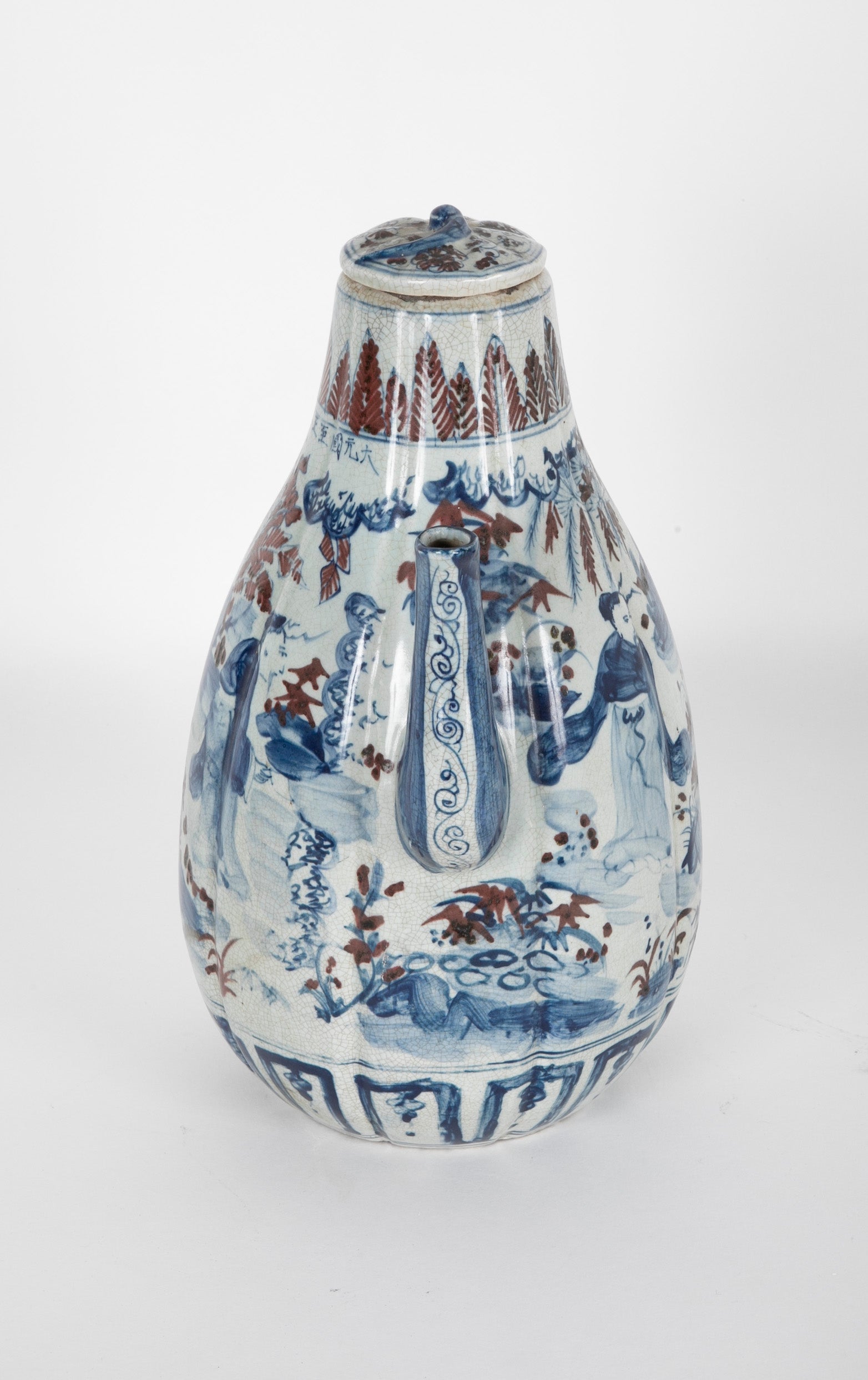 Chinese Yuan Dynasty Style Porcelain Wine Ewer
