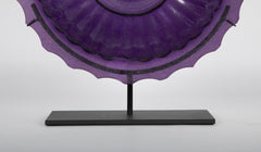 Purple Peking Glass Charger on Stand