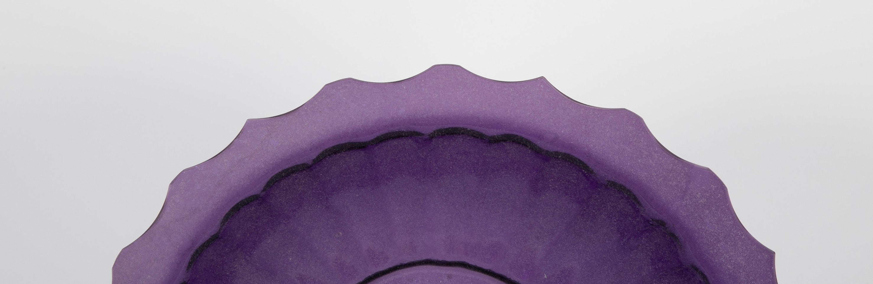 Purple Peking Glass Charger on Stand