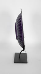 Purple Peking Glass Charger on Stand