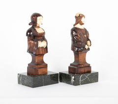 Pair of 19th Century Carved Wood Figures