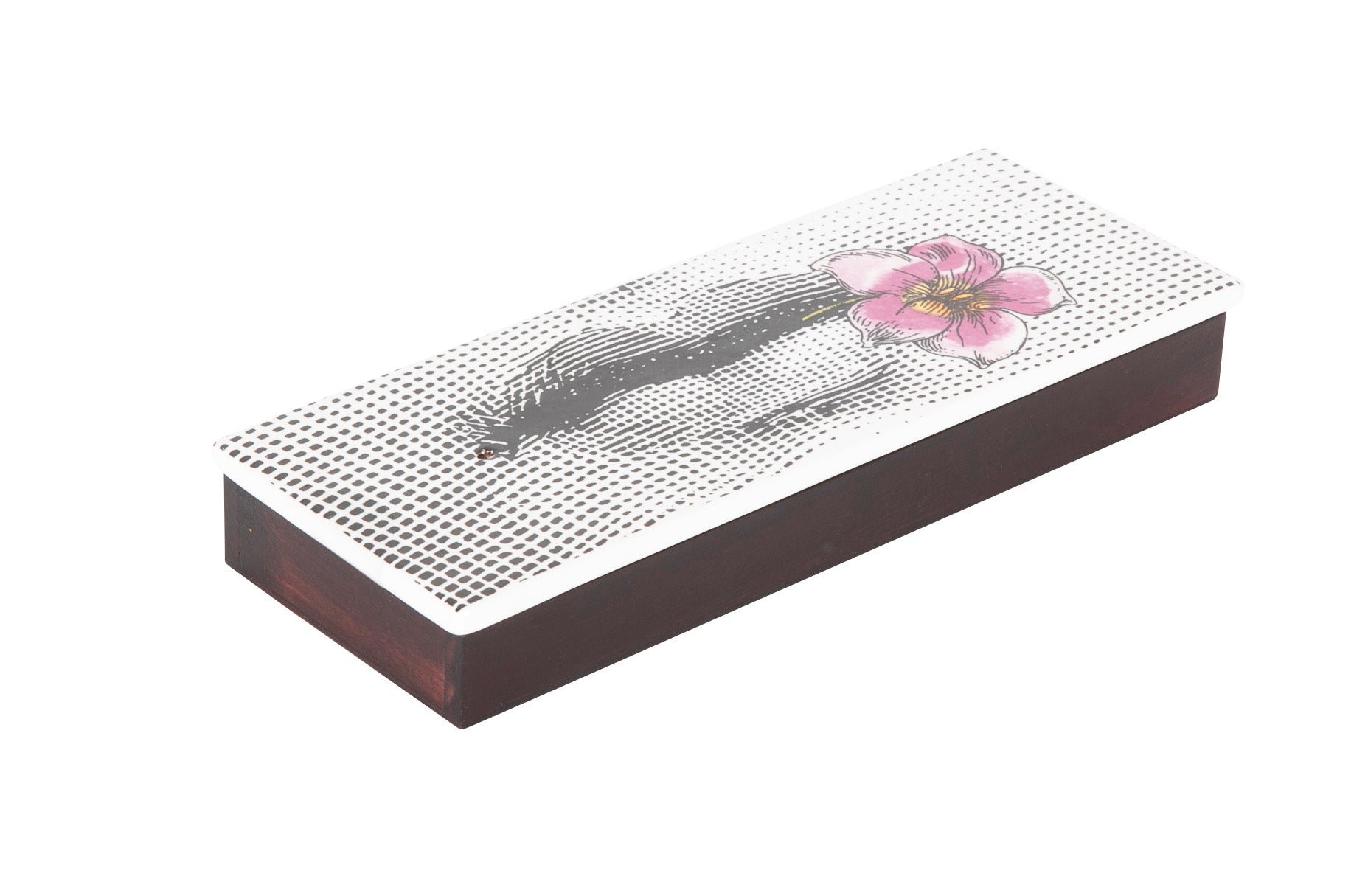 Fornasett Signed Box Featuring Lips & Flowers on the Lid