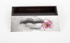 Fornasett Signed Box Featuring Lips & Flowers on the Lid