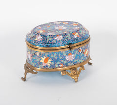 19th Century Moser Bohemian Enameled Glass Box