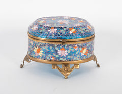 19th Century Moser Bohemian Enameled Glass Box