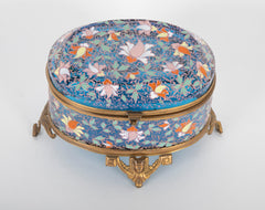 19th Century Moser Bohemian Enameled Glass Box