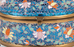 19th Century Moser Bohemian Enameled Glass Box