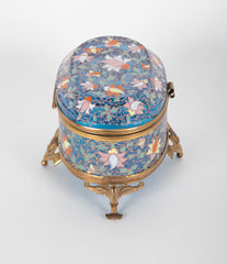 19th Century Moser Bohemian Enameled Glass Box