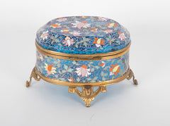 19th Century Moser Bohemian Enameled Glass Box