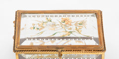 19th Century Bohemian Glass Box in the Manner of Moser