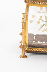 19th Century Bohemian Glass Box in the Manner of Moser