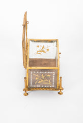 19th Century Bohemian Glass Box in the Manner of Moser