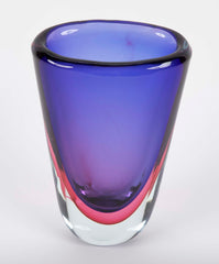 Sommerso Glass Vase by Flavio Poli