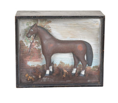 Late 19th Century American Carved Horse Diorama