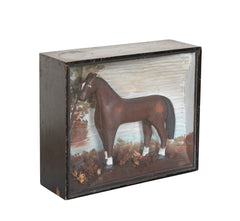 Late 19th Century American Carved Horse Diorama