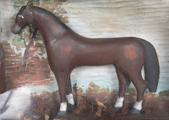 Late 19th Century American Carved Horse Diorama