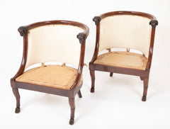 Very Fine Pair of French Empire Armchairs Attributed to Jacob Desmalter
