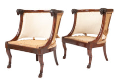 Very Fine Pair of French Empire Armchairs Attributed to Jacob Desmalter