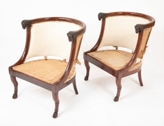 Very Fine Pair of French Empire Armchairs Attributed to Jacob Desmalter