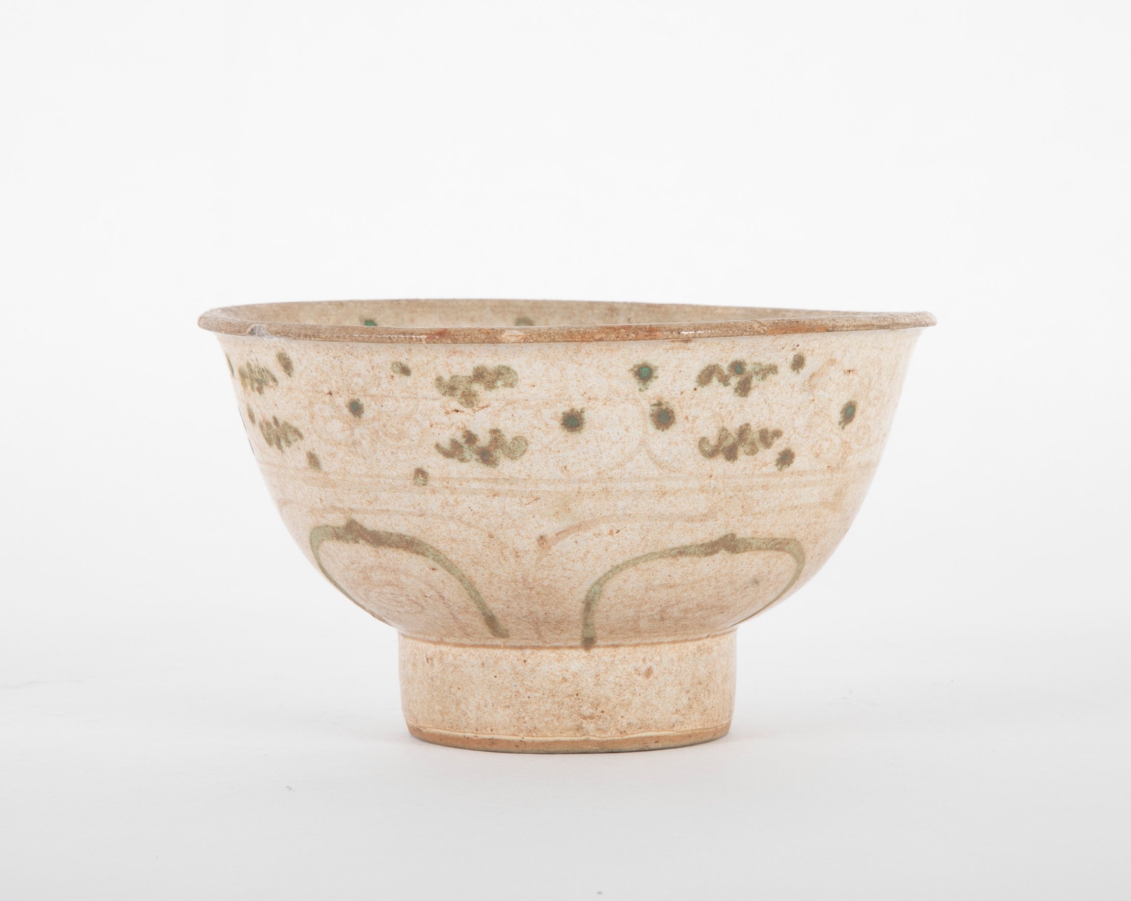 15th Century Thai Sawankhalok Hand Made Pottery Bowl