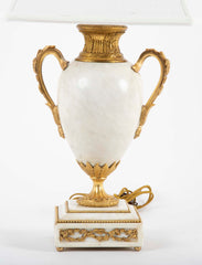 Pair of Louis XVI Style Marble Lamps