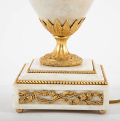 Pair of Louis XVI Style Marble Lamps