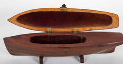 Rare English or American Ship Form Jewelry Box