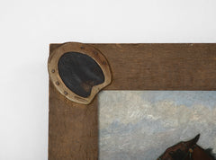 Oil on Canvas of a Horse & Sulky by American Artist Wilbur Leighton Duntley