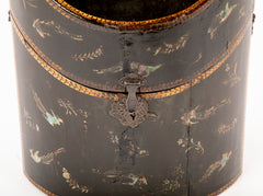 Rare Pair of Japanese Nagasaki Export Lacquered Wood Knife Boxes