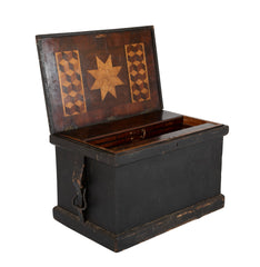 19th Century Inlaid Ship Carpenter's or Mechanic's Chest