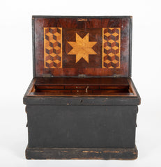 19th Century Inlaid Ship Carpenter's or Mechanic's Chest