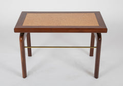 A Pair of Cork and Walnut Side Tables in the Manner of Paul Frankl