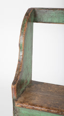 Late 19th Century American Painted Bench with Bootjack Ends