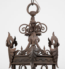 Large Three Light Iron Venetian Lantern