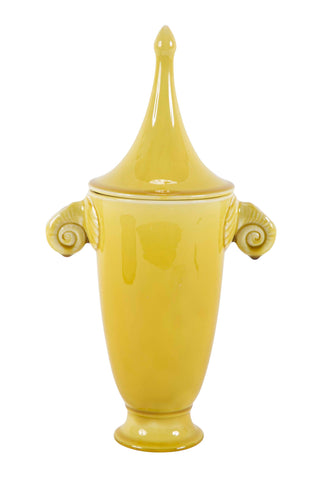 A Lidded Rookwood Urn in Bright Yellow Glaze