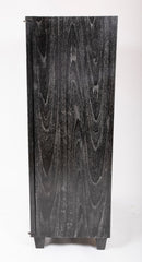 A Two Door Ebonized and Cerused Cabinet