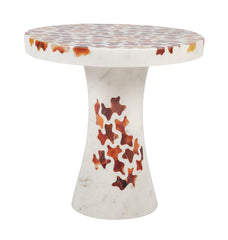 Agate Inlaid Marble Cocktail Table