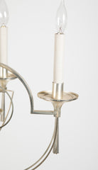 Silvered Brass Italian Chandelier by Gaetano Sciolari