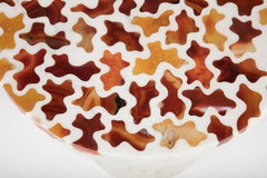 Agate Inlaid Marble Cocktail Table