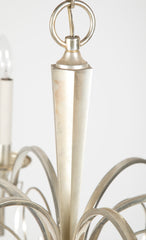 Silvered Brass Italian Chandelier by Gaetano Sciolari